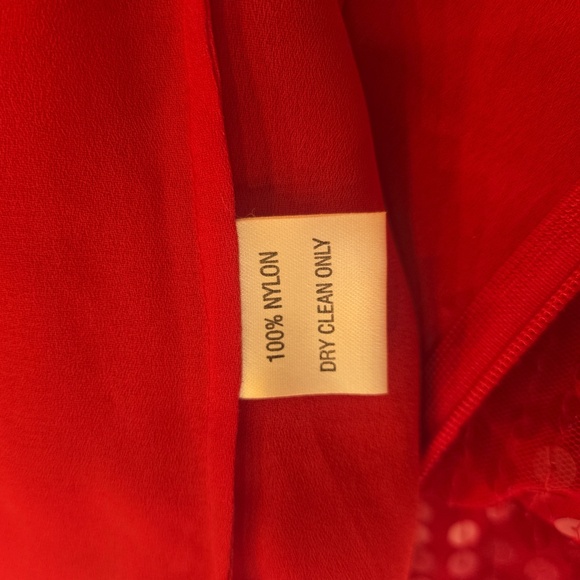 Kay Unger Sequins Polka Dot Sleeveless Slip Dress Womens Size 10 Red - Picture 9 of 10